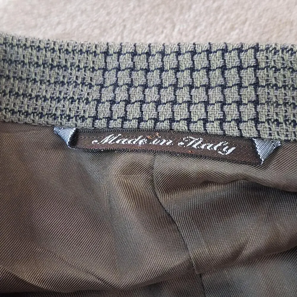 Canali Sport Coat Mens 42R Gray Wool Check Classic Fit Ventless 2 Button Italy